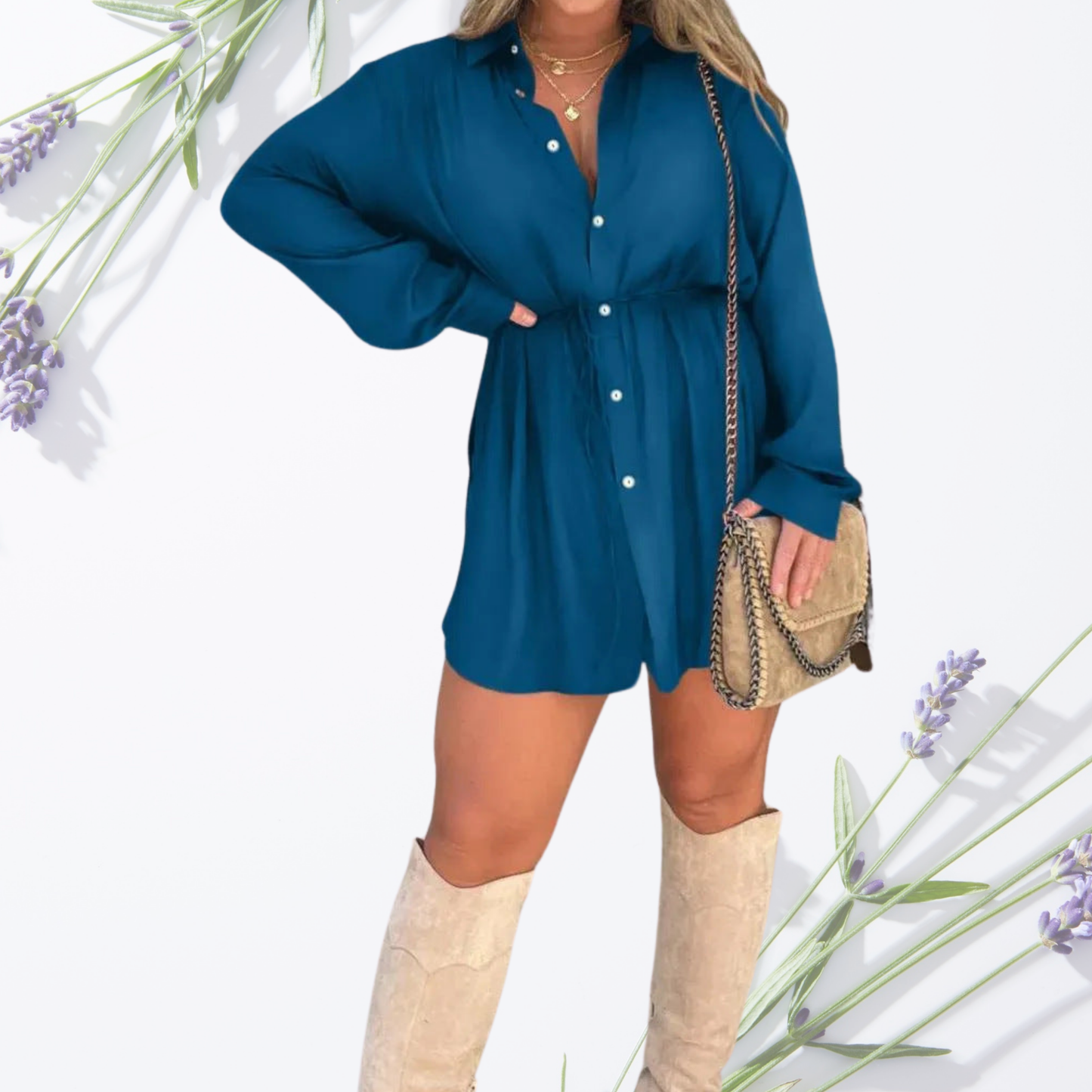 LM | Elegant satin romper dress with adjustable waist - summer dress for women, ideal for various occasions