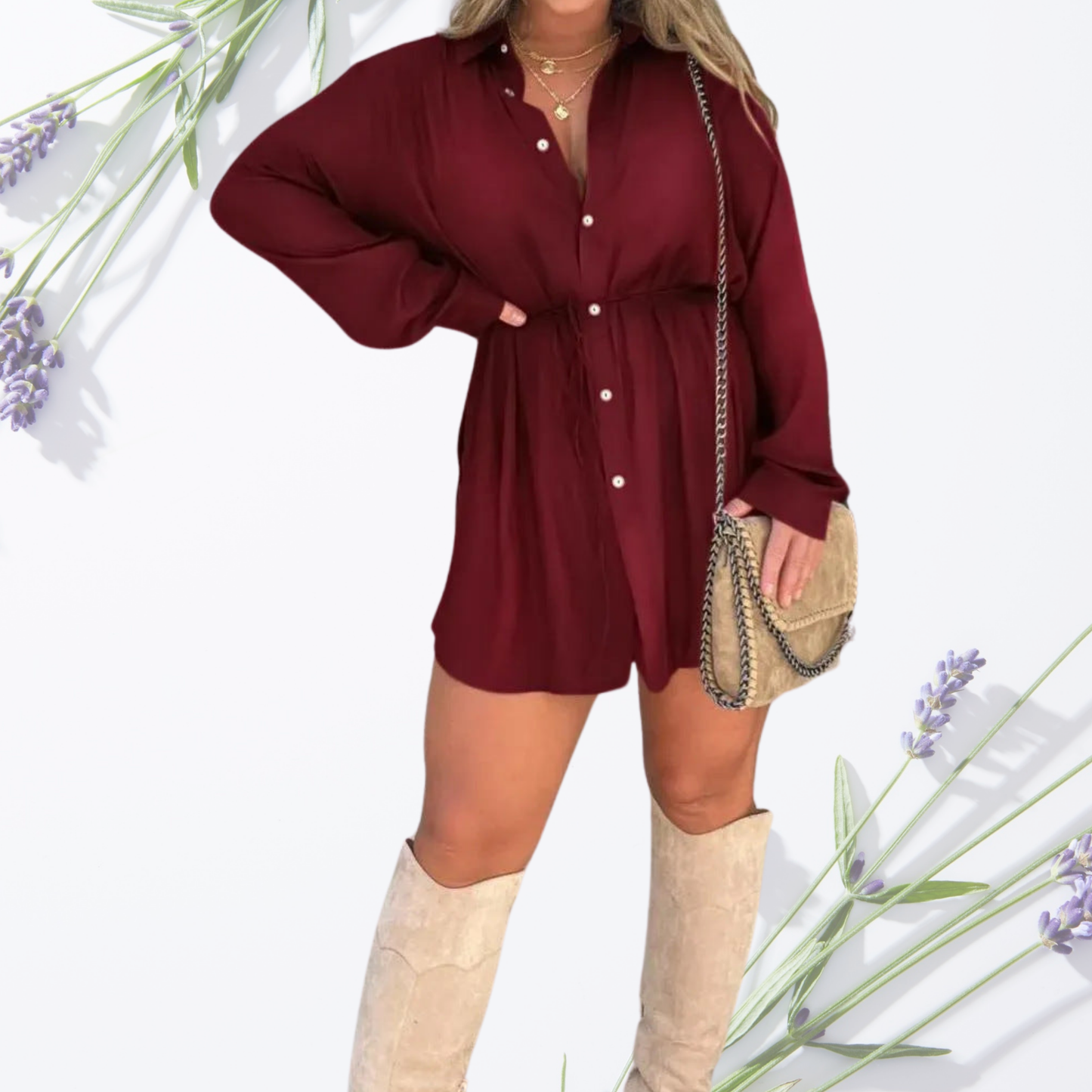 LM | Elegant satin romper dress with adjustable waist - summer dress for women, ideal for various occasions