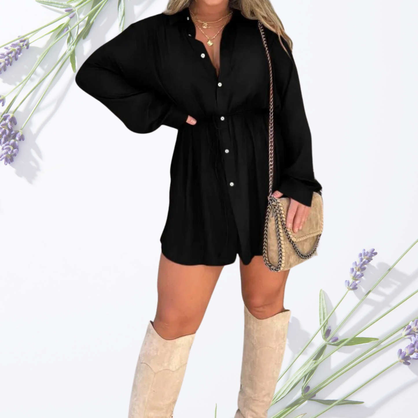 LM | Elegant satin romper dress with adjustable waist - summer dress for women, ideal for various occasions