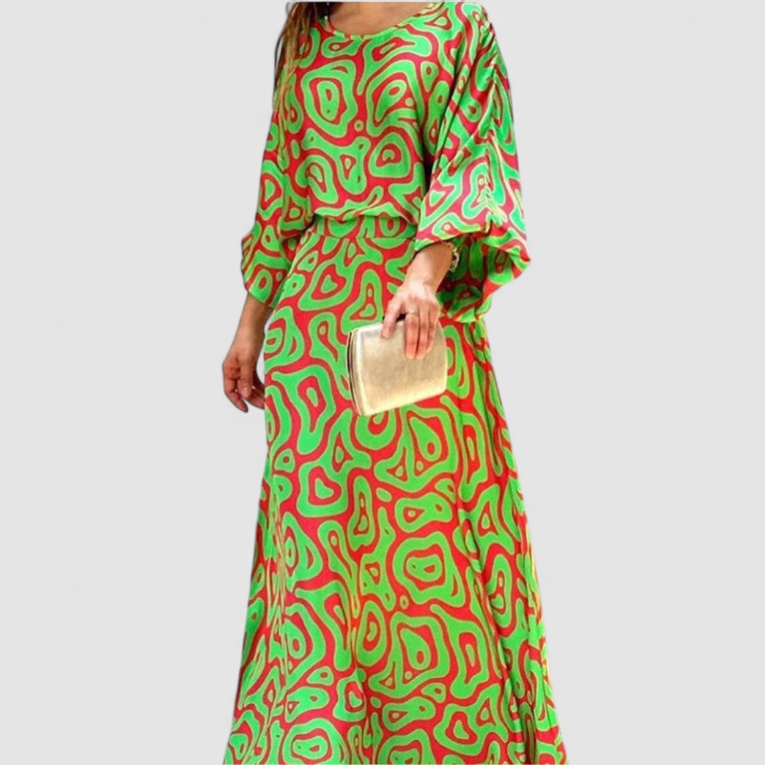 LM | Abstract print maxi dress