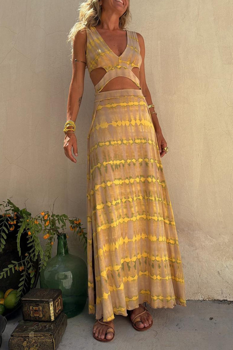 LM | Bohemian neckline maxi dress