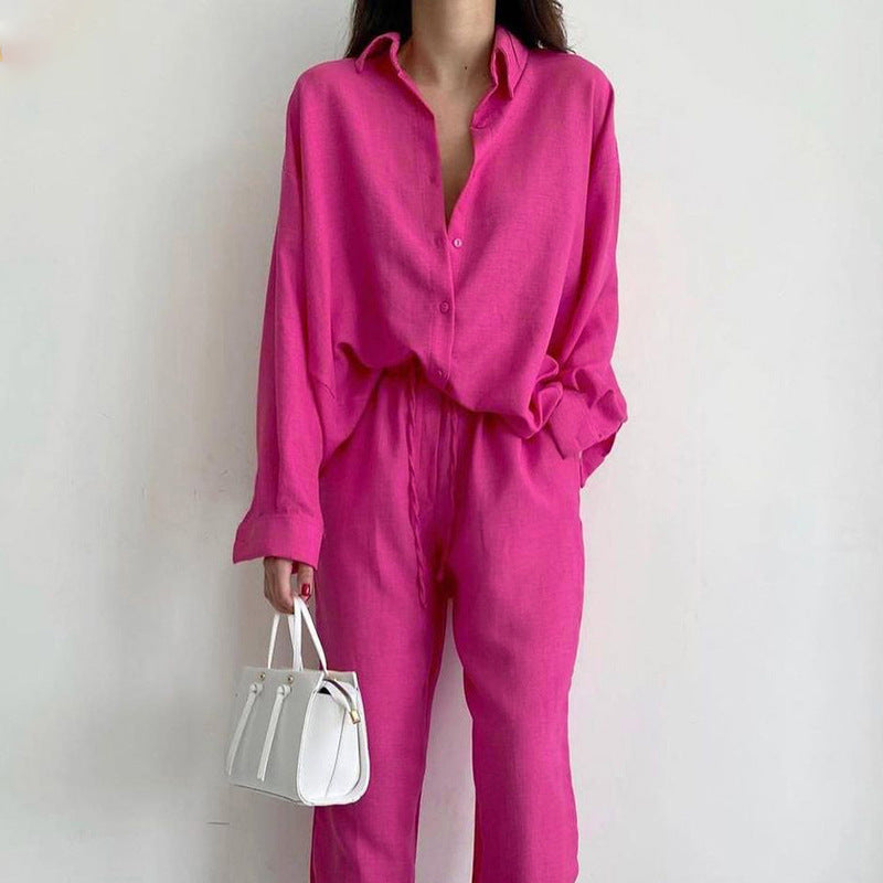 LM | blouse and wide-leg pants