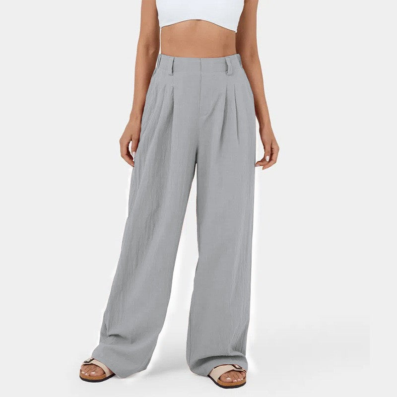 LM | High-waisted straight-leg pants for women