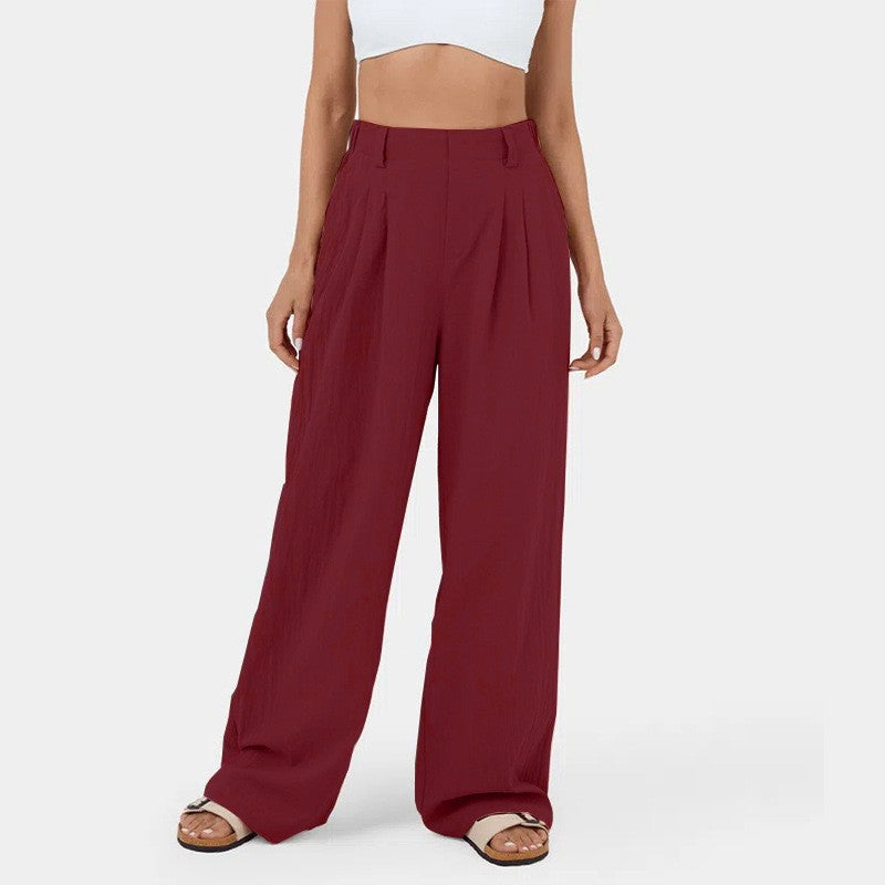LM | High-waisted straight-leg pants for women