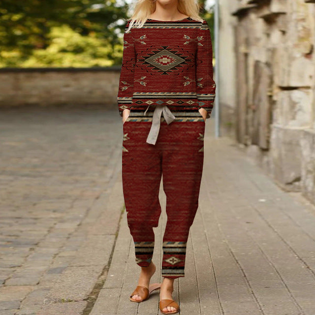 LM | Stylish set with ethnic print