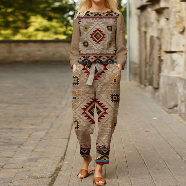 LM | Stylish set with ethnic print