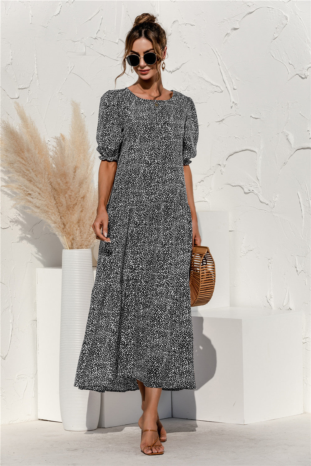 LM | Gingham midi dress for every day