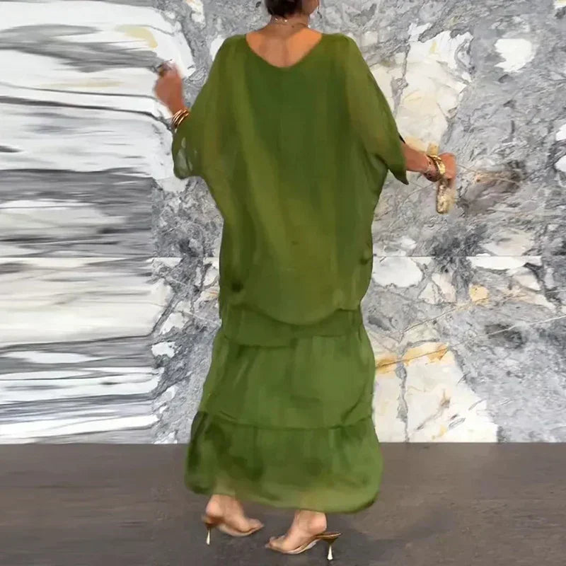 LM | Flowing maxi dress in a layered look