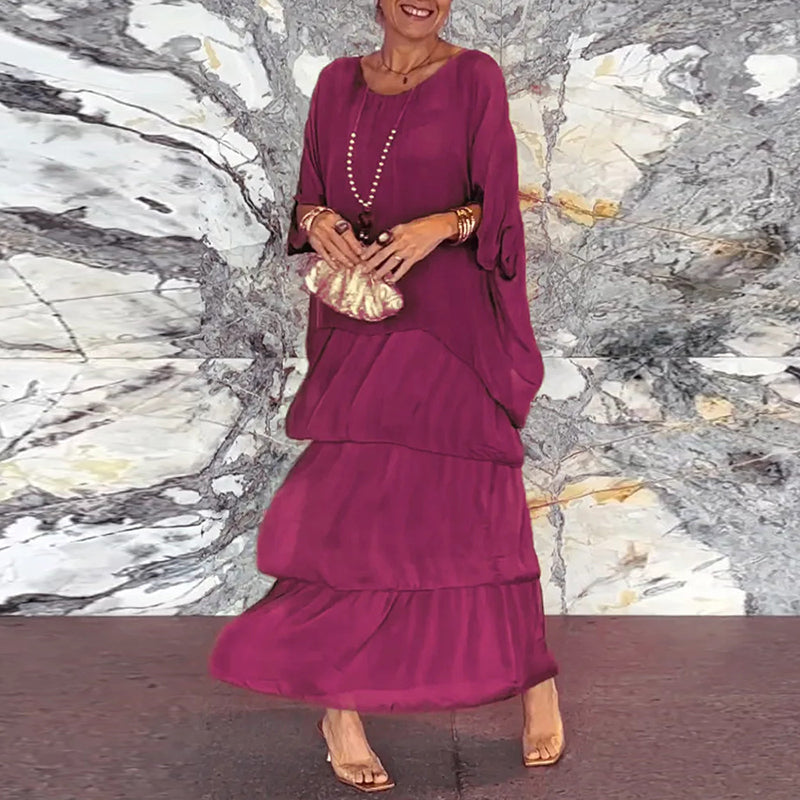 LM | Flowing maxi dress in a layered look