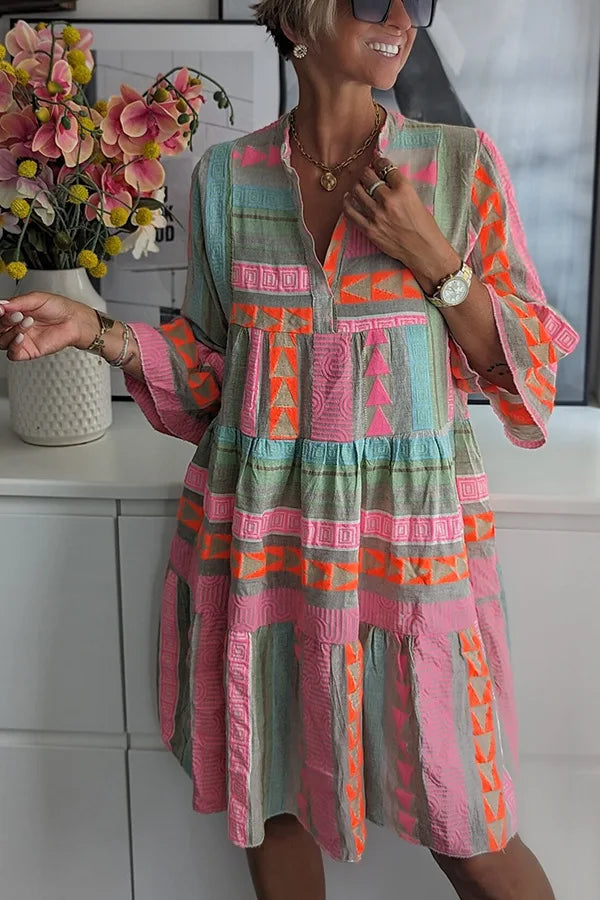 LM | Vibrant boho midi dress