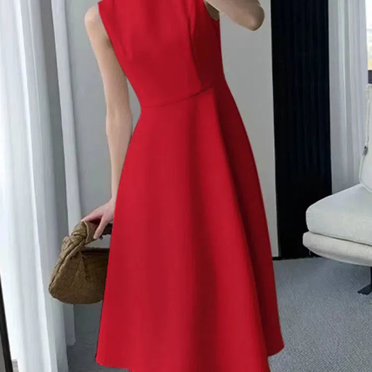 LM | ZANZEA Casual O-Neck Tank Midi Dress Women Elegant Summer Sundress