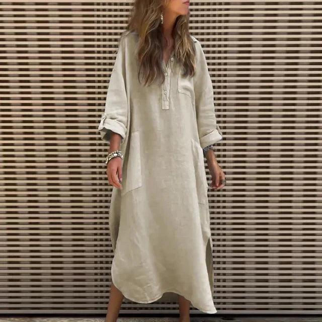 LM | Casual maxi dress in cotton blend