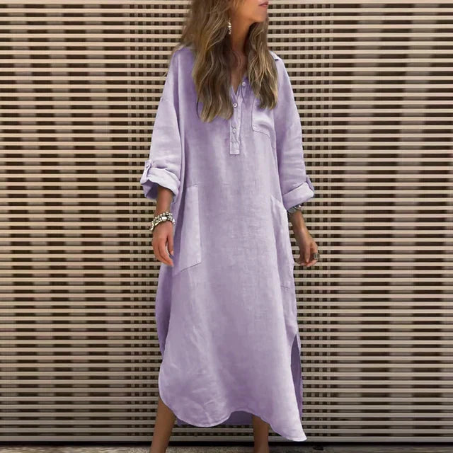 LM | Casual maxi dress in cotton blend