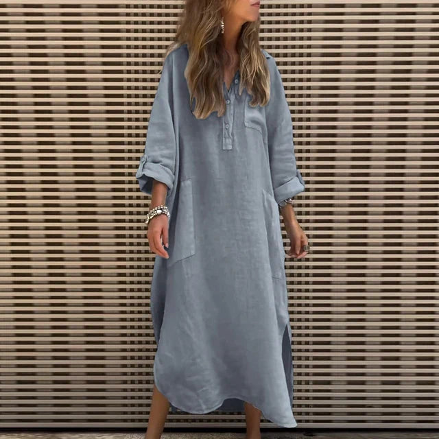 LM | Casual maxi dress in cotton blend