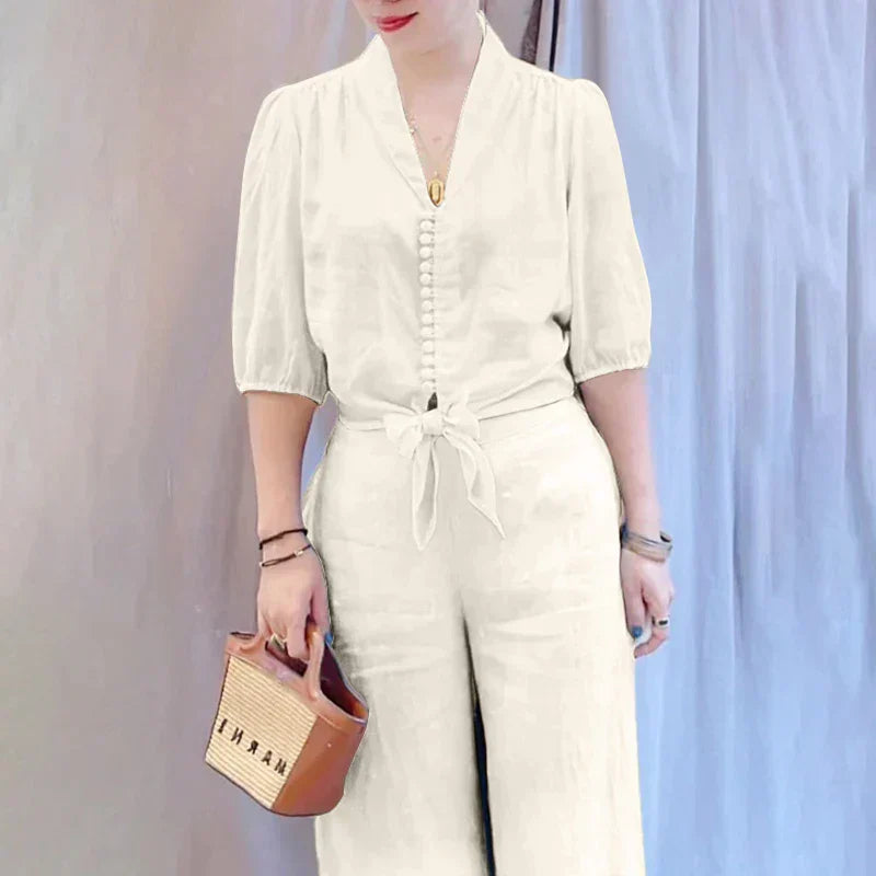 LM | Relaxed and airy top and pants set