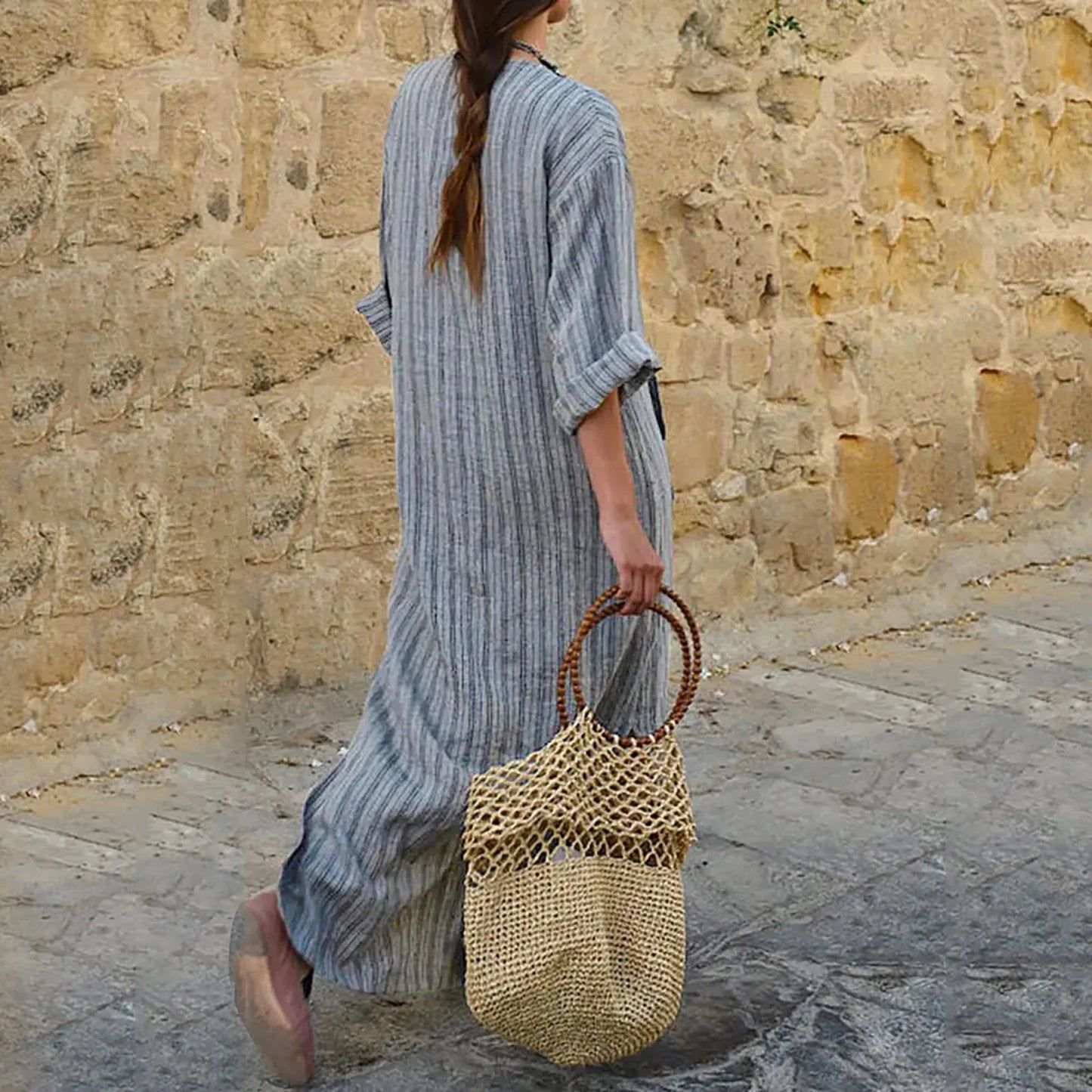 LM | Striped maxi dress