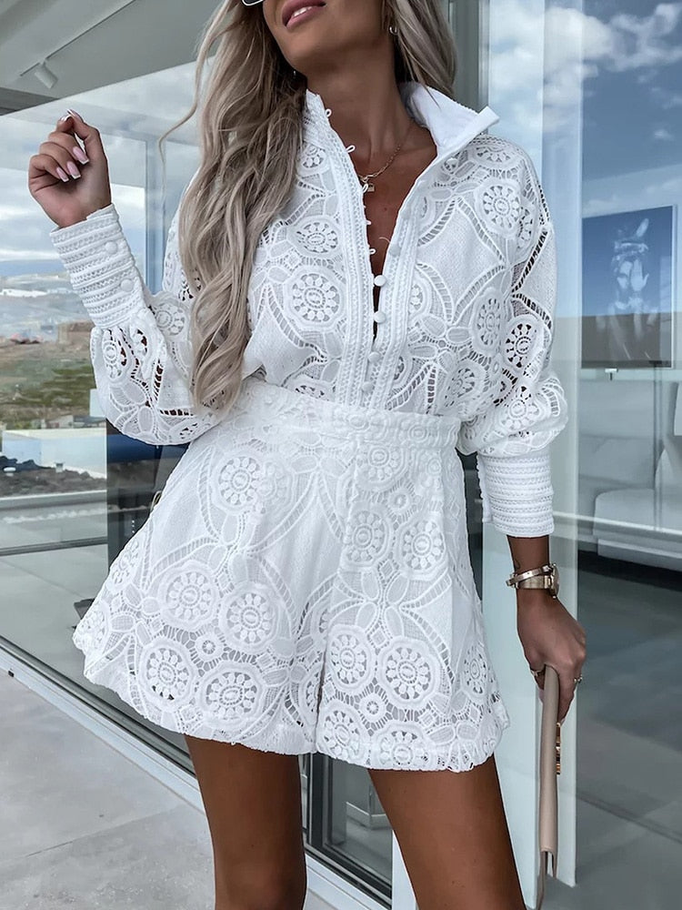 LM | Lace romper dress