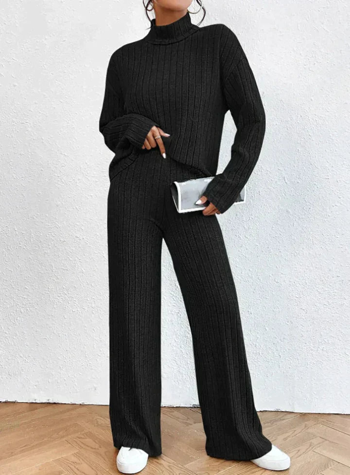 LM | Knitted pants and turtleneck sweater