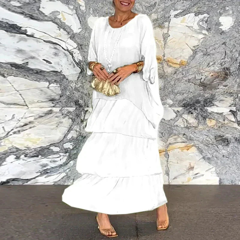 LM | Flowing maxi dress in a layered look