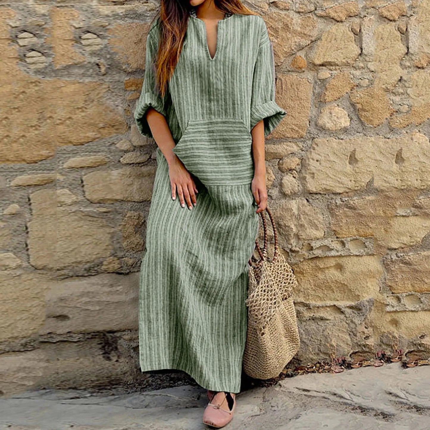 LM | Striped maxi dress