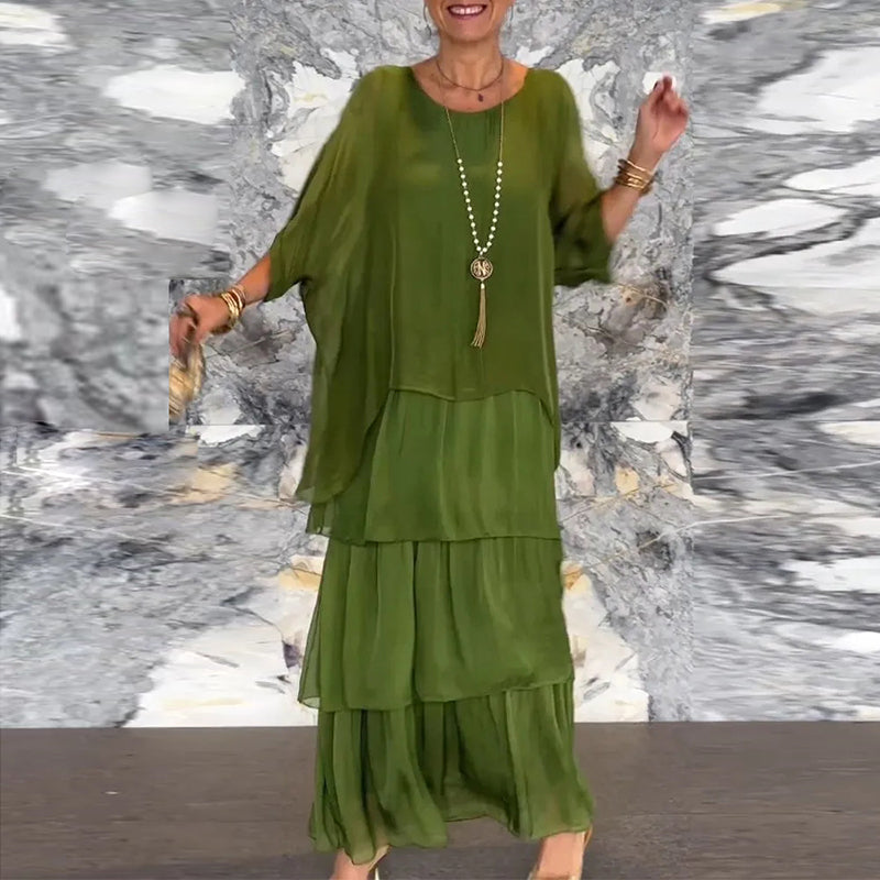 LM | Flowing maxi dress in a layered look