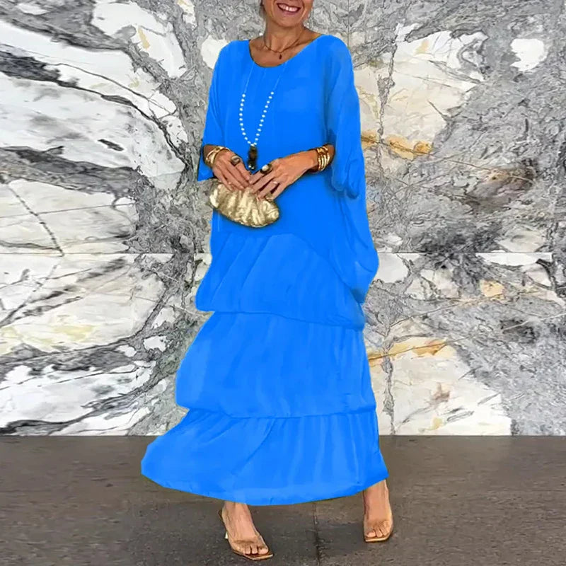 LM | Flowing maxi dress in a layered look