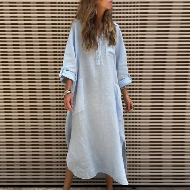 LM | Casual maxi dress in cotton blend
