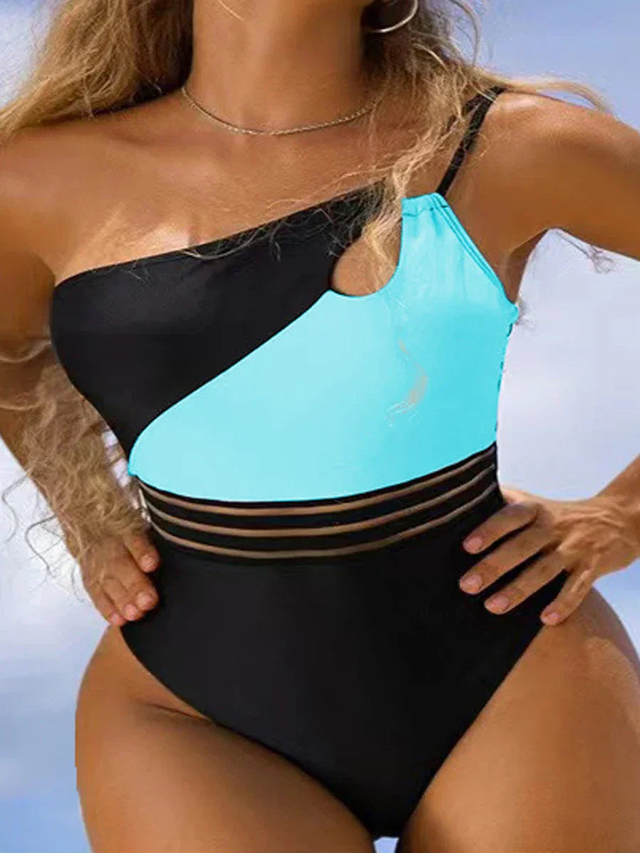 LM | Bikini swimsuit for women fabric panel patchwork body