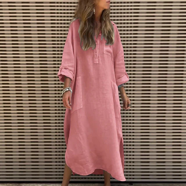 LM | Casual maxi dress in cotton blend