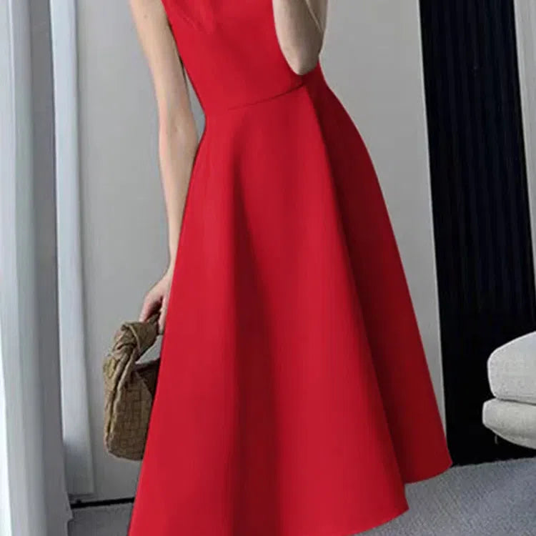 LM | ZANZEA Casual O-Neck Tank Midi Dress Women Elegant Summer Sundress