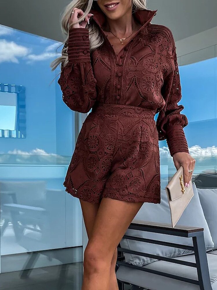 LM | Lace romper dress