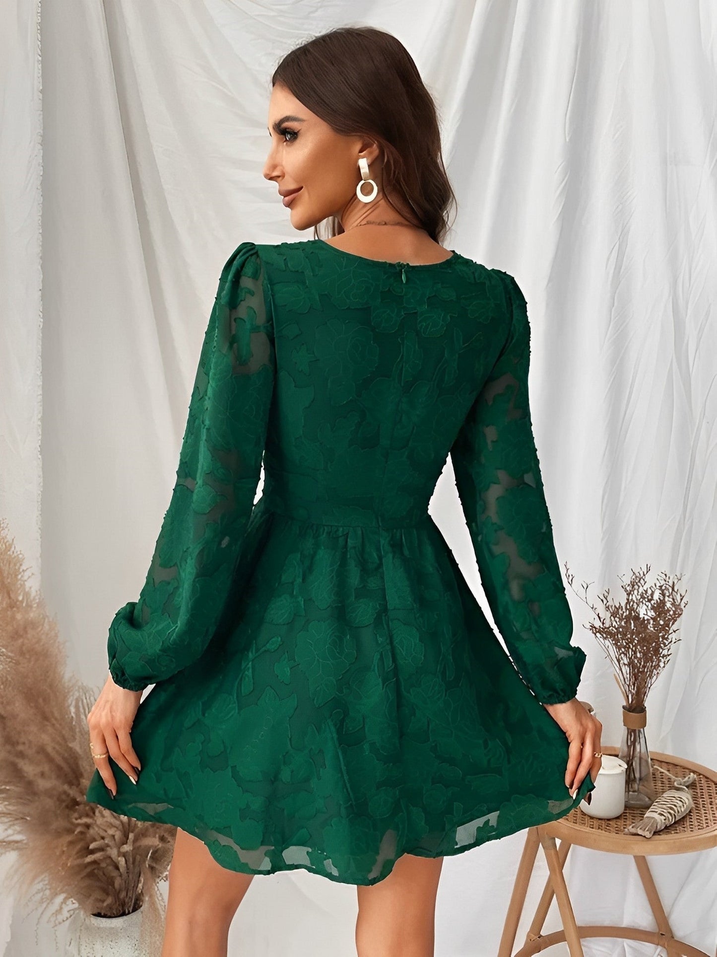 LM | a versatile mini dress for special occasions in green