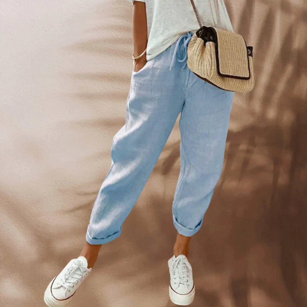 LM | Pants with drawstring for women