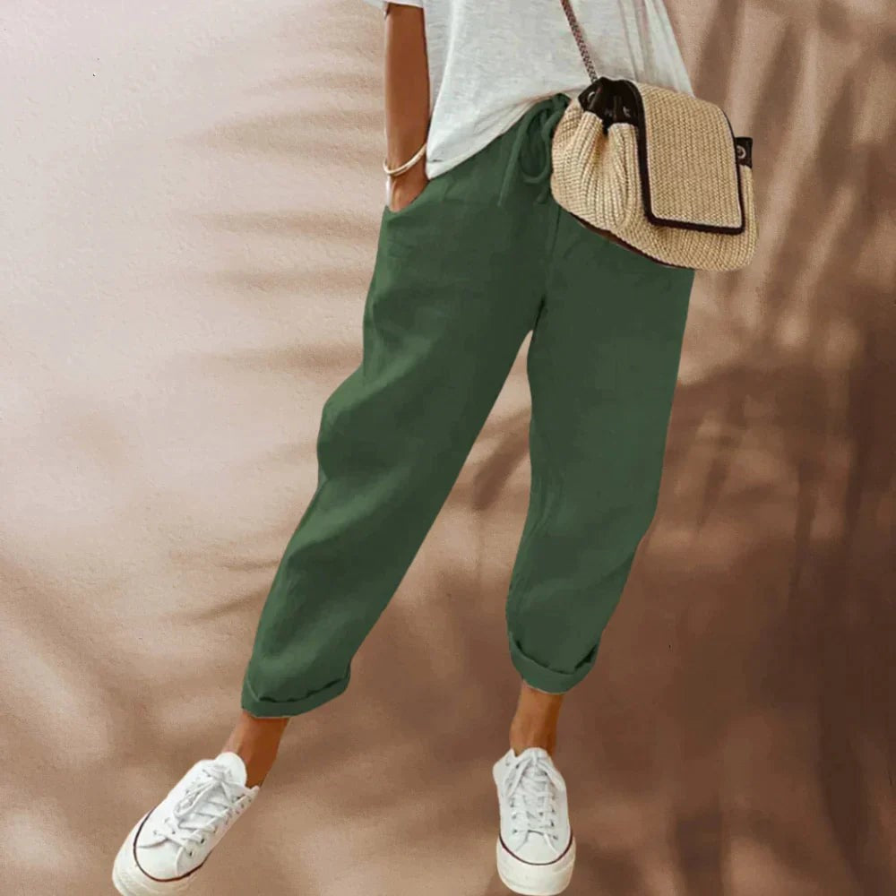 LM | Pants with drawstring for women
