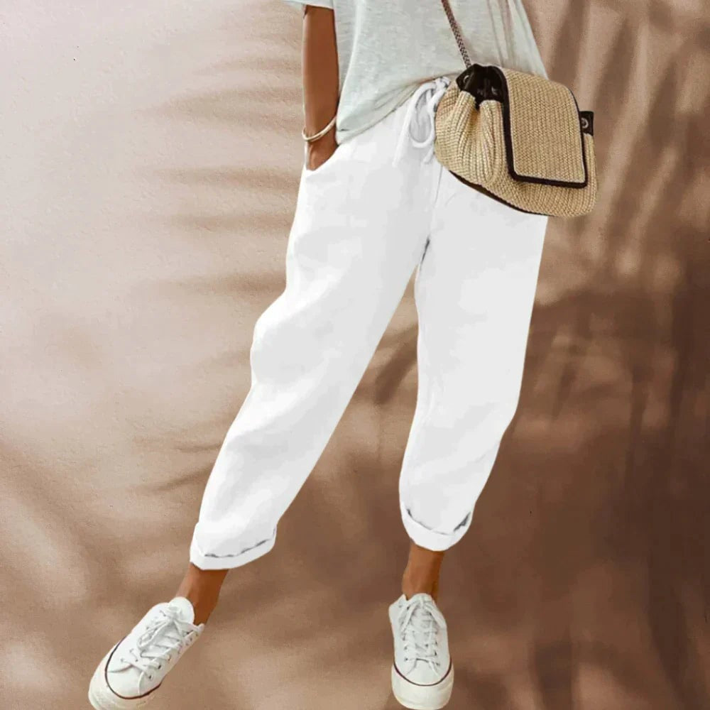 LM | Pants with drawstring for women