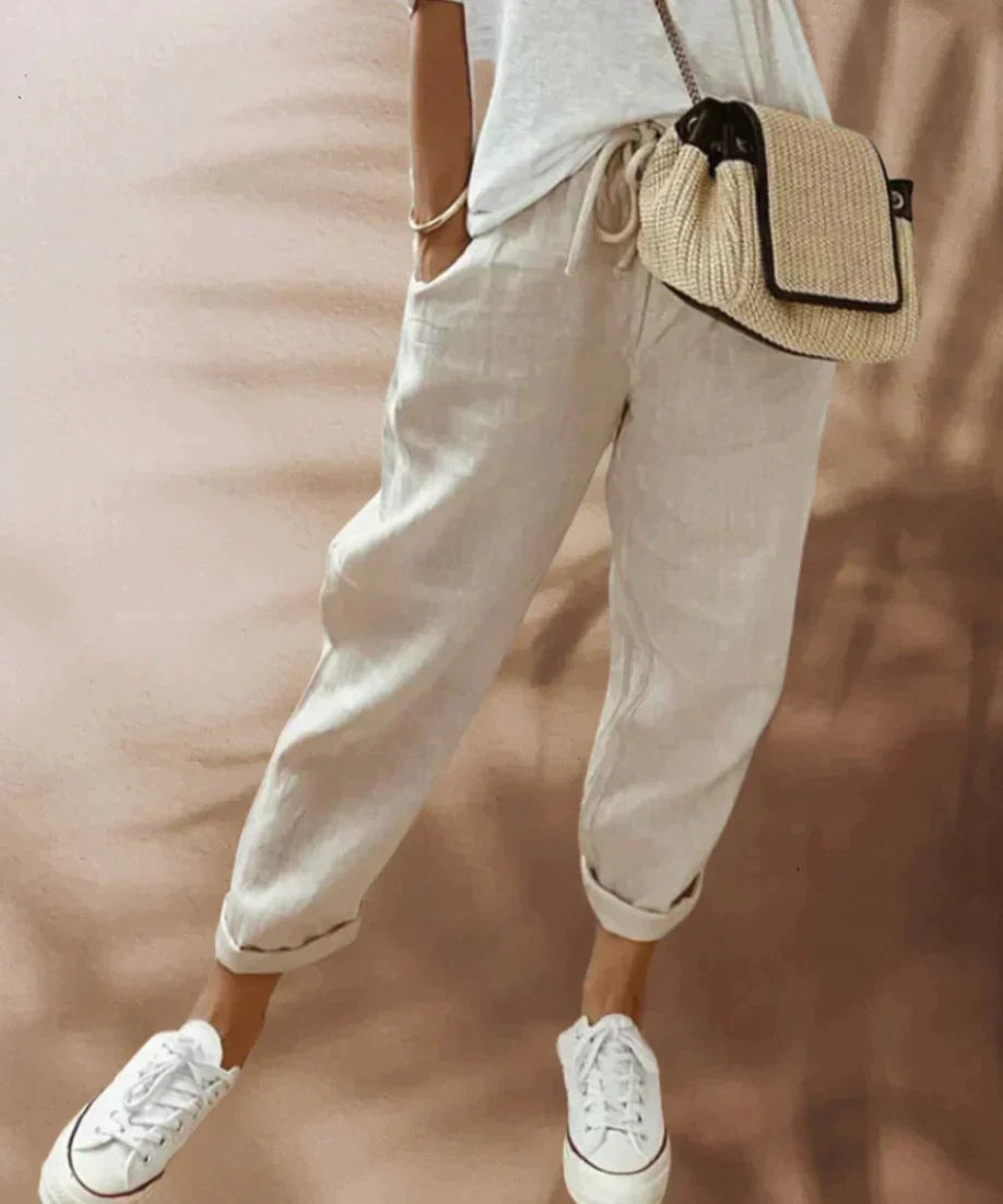 LM | Pants with drawstring for women