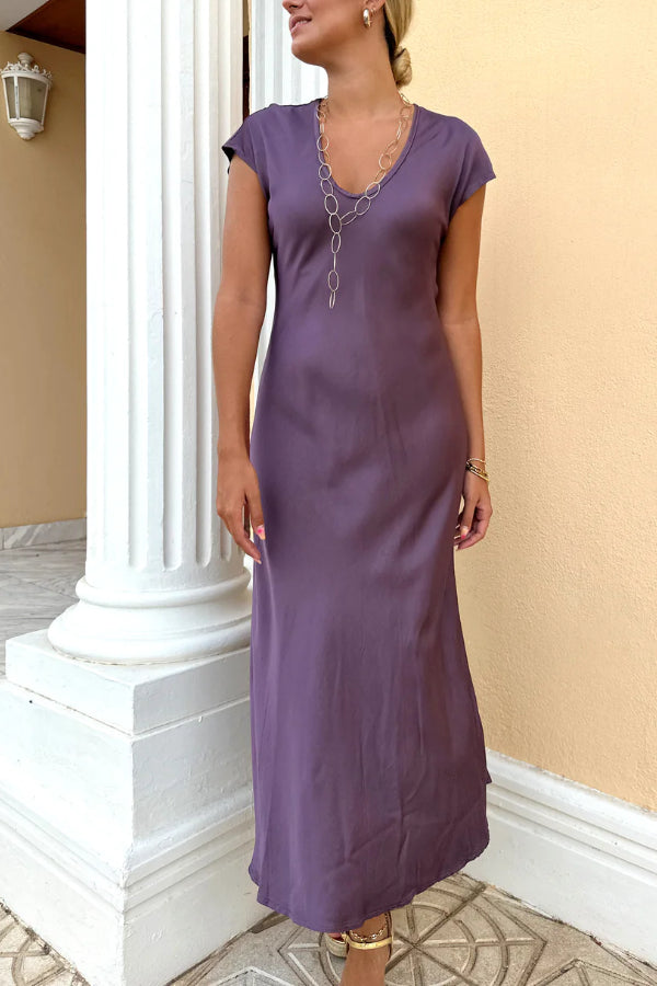 LM | Evase midi dress in satin