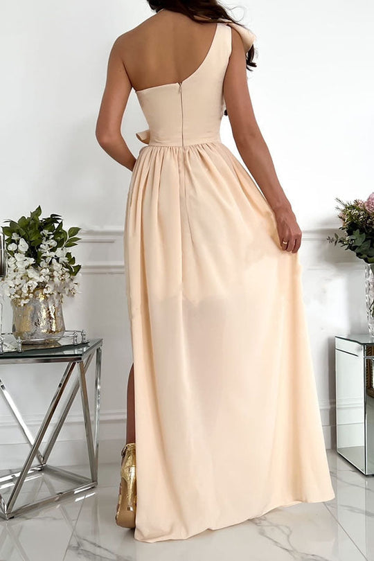LM | Darling Muse Ruffle One Shoulder Party Maxi Dress