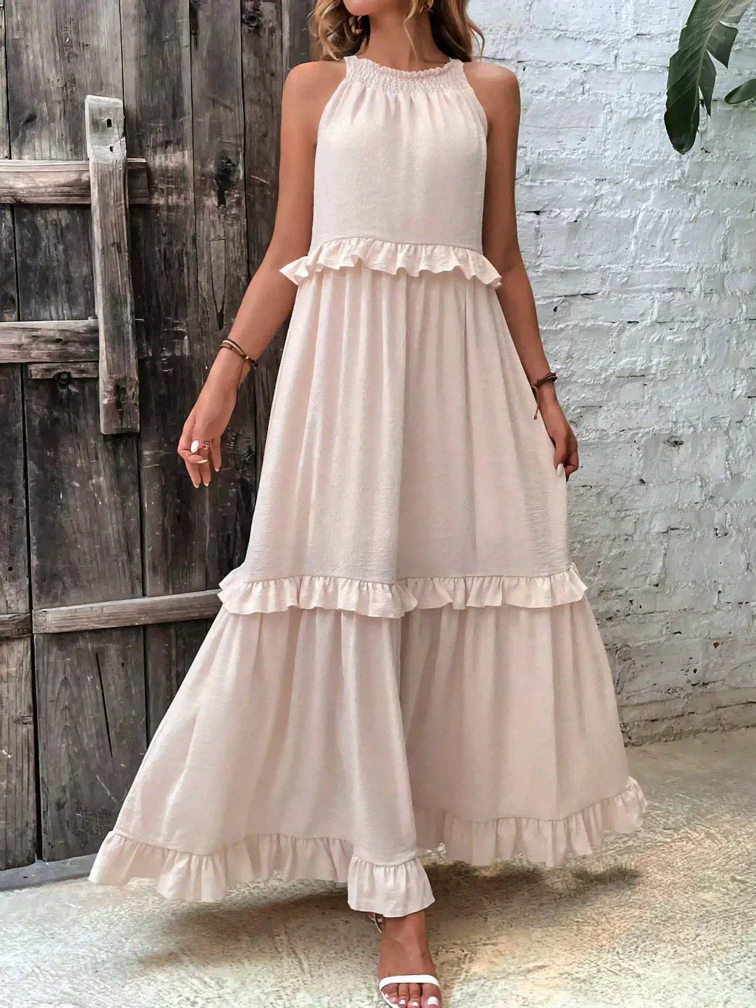 LM | Effortless Ruffle Maxi Dress