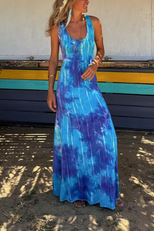 LM | Cross back stretch maxi dress