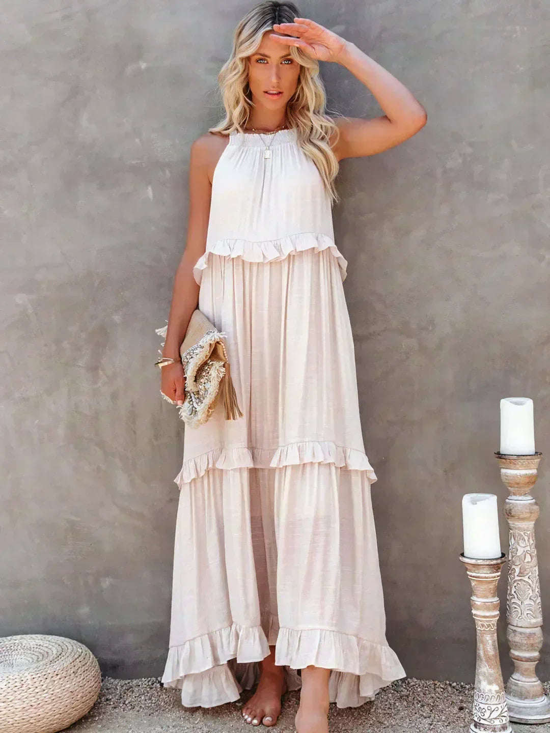 LM | Effortless Ruffle Maxi Dress