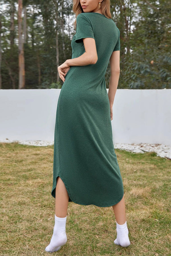 LM | Sexy Fashion Beach Dress Irregular Hem Midi Dress