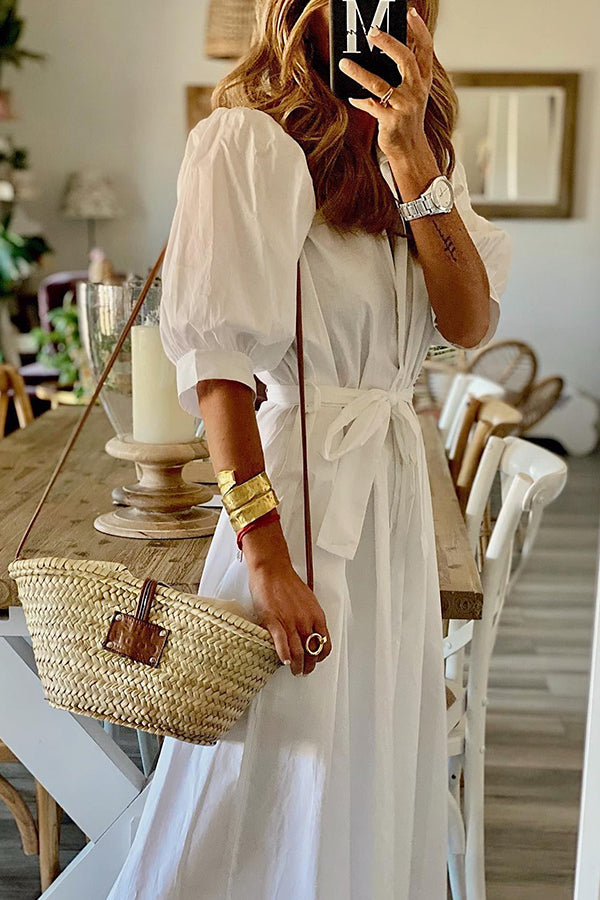 LM | Vintage pocket shirt midi dress