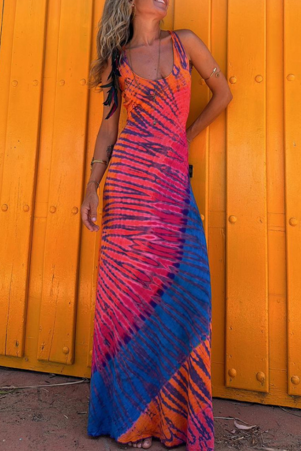 LM | Cross back stretch maxi dress