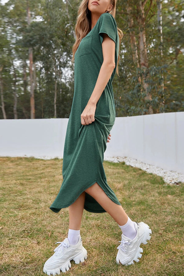 LM | Sexy Fashion Beach Dress Irregular Hem Midi Dress