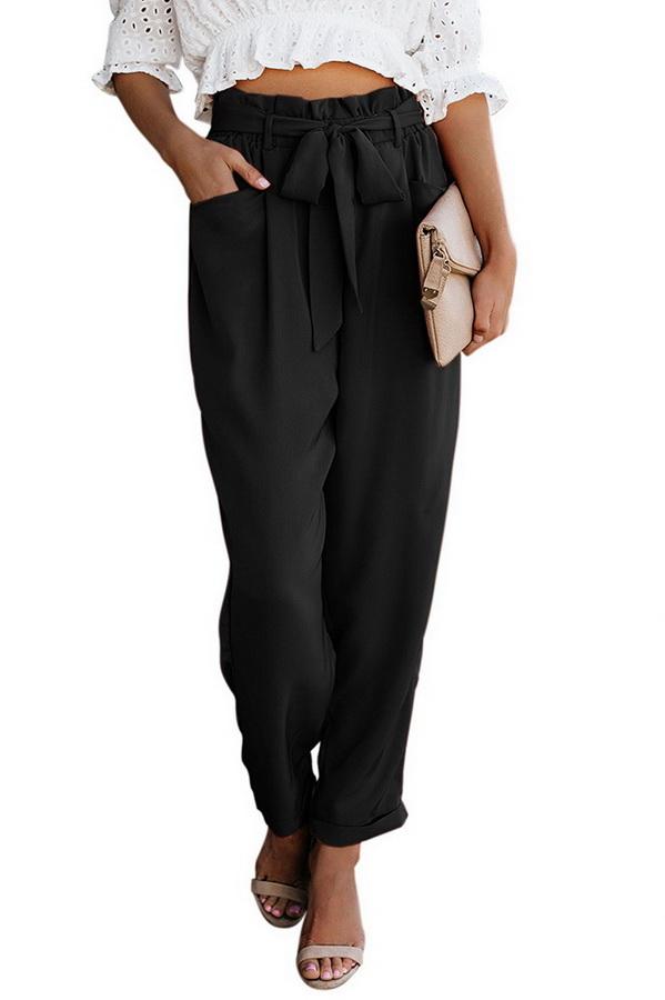 LM | High waist bandage casual pants
