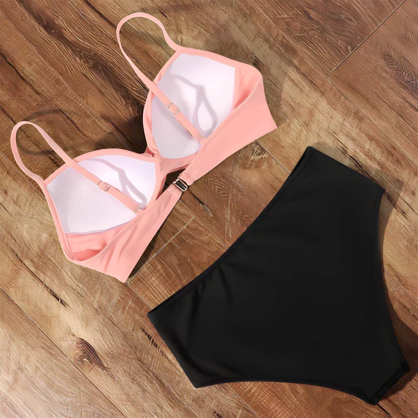 TS | Bikini with high waist and twist front top