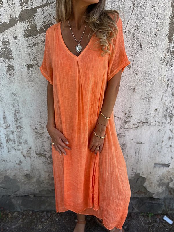 LM | Effortless maxi dress with V-neckline