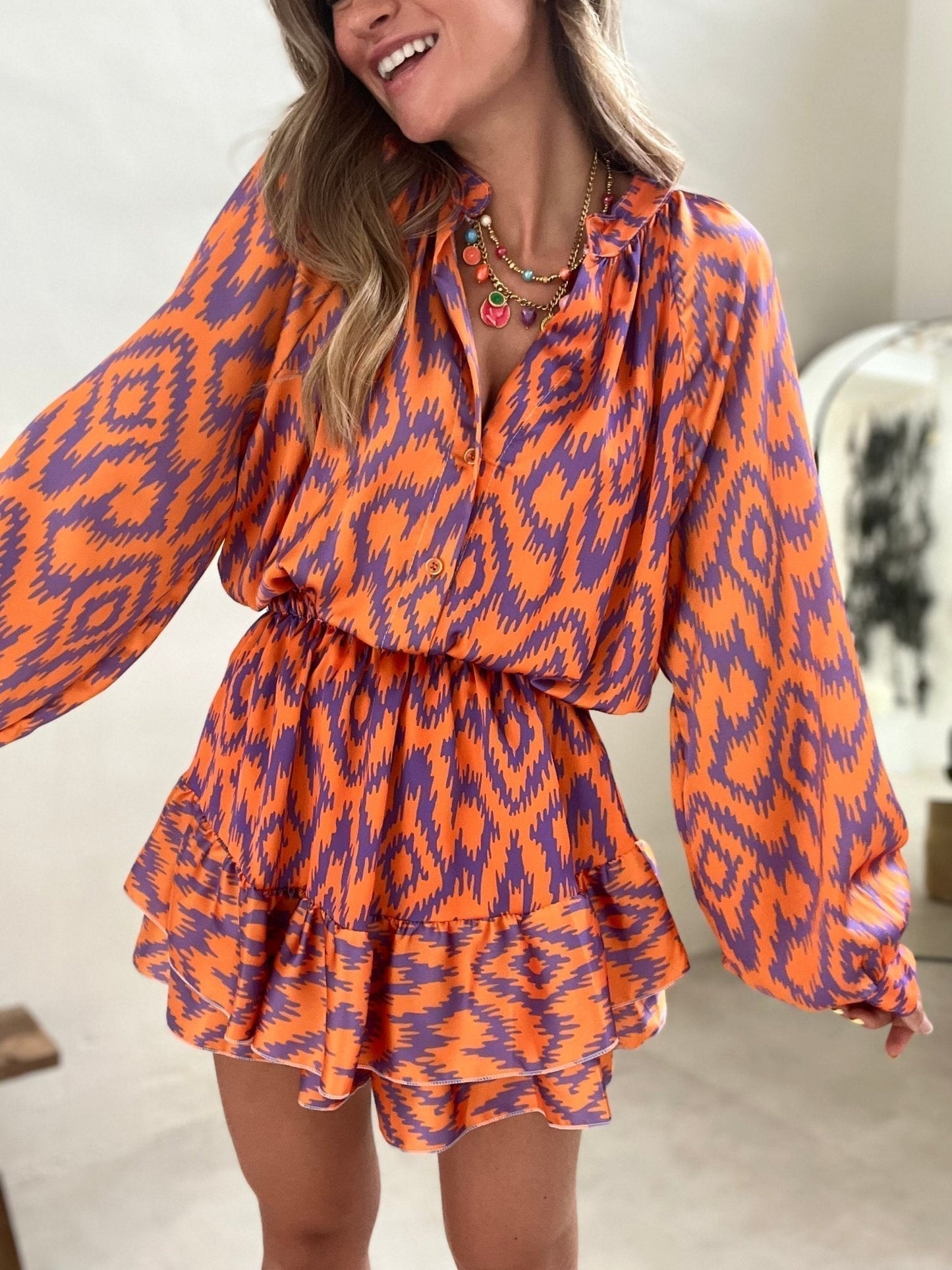 LM | Unique Aztec Bubble Romper