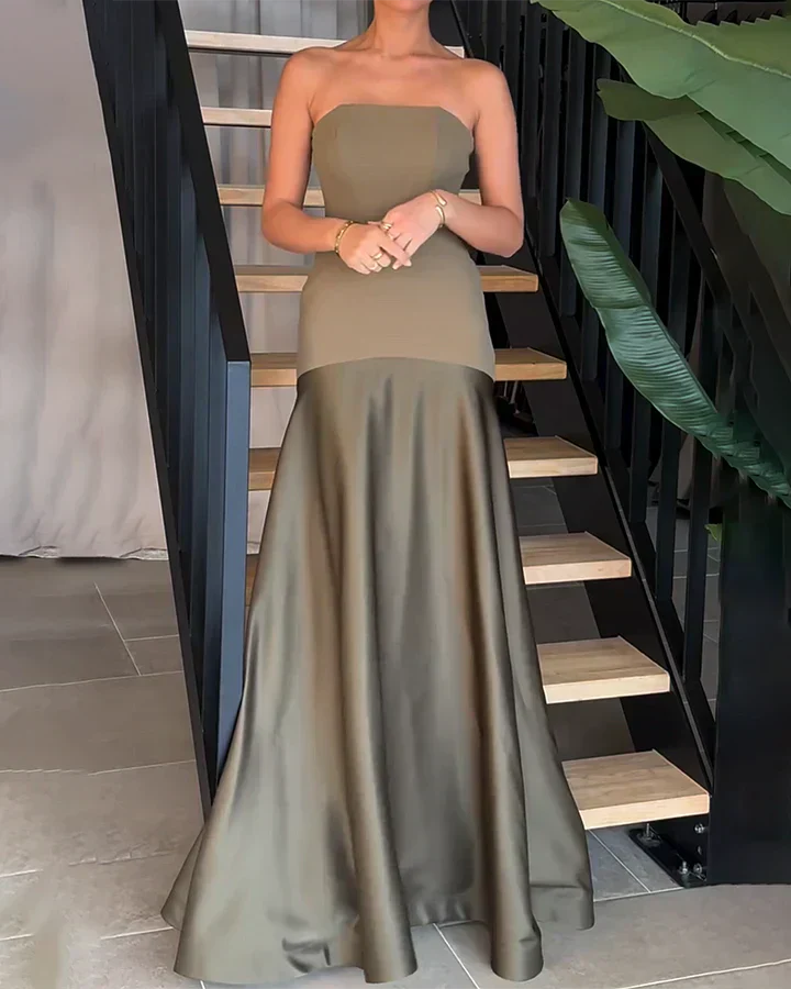 LM | Elegant strapless maxi dress